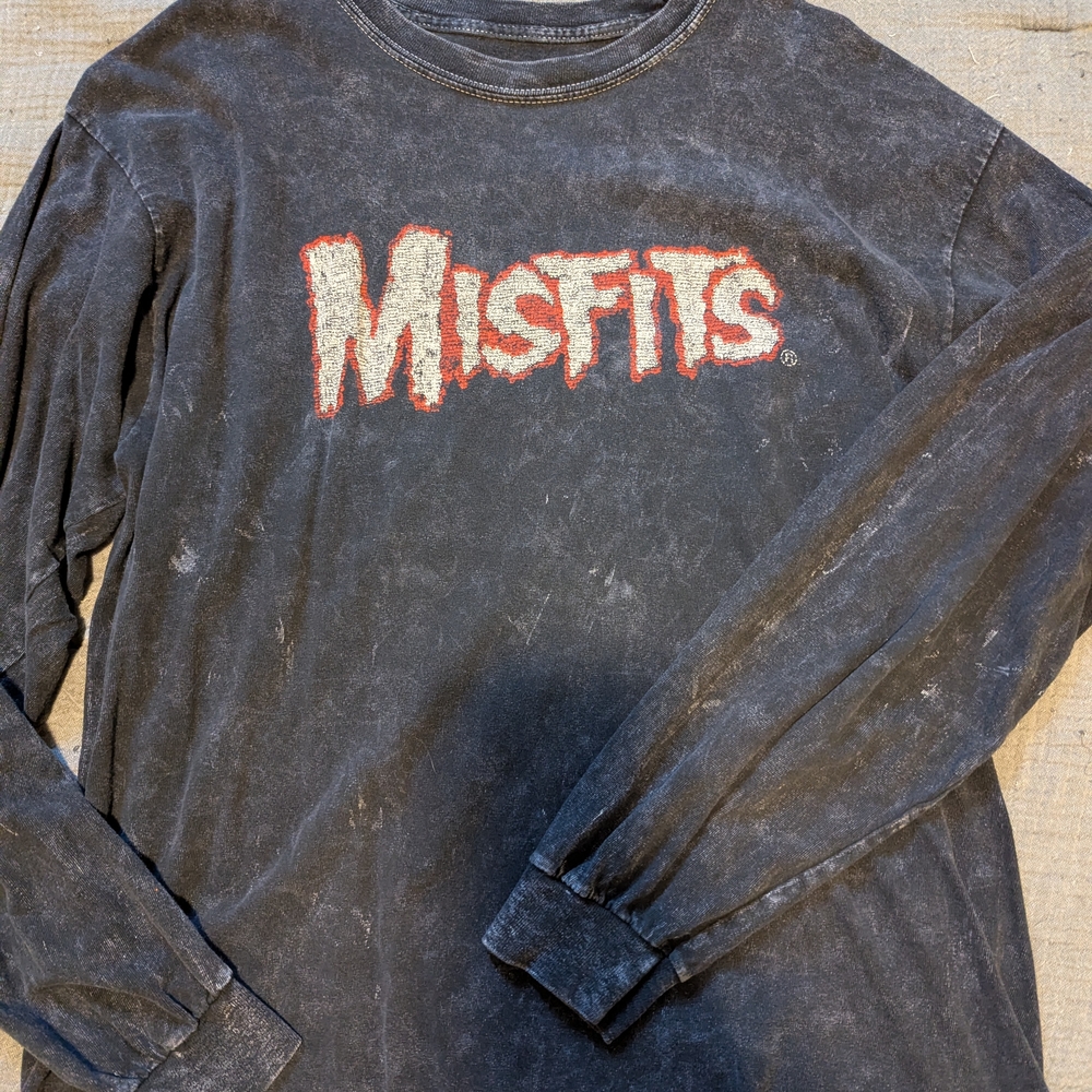 Misfits Acid Wash Long Sleeve Shirt